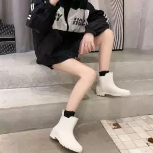 [라일리] Rly 무광 숏레인 숏장화 장화 부츠 레인 첼시