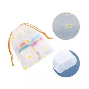 플라워 파우치 반투명 16x20 복조리형 지퍼백