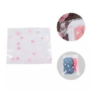 핑크 29x25 지퍼백 투명 플라워