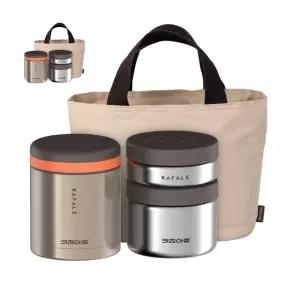 반찬통 키친아트1080 라팔 골드메탈 죽통 보온도시락 3종세트