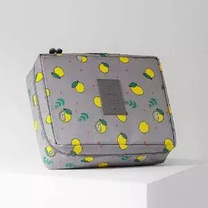 화장품파우치 대형 천 백인백 가방 그레이