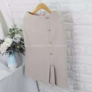 gis_골드 버튼스커트.SOKH라인스커트 면접스커트 정장스커트 오피스룩 스판스커트