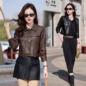 빛채운 봄 가을 라이더복 코트 숏가죽 슬림핏 자켓 여성코트 OPH1