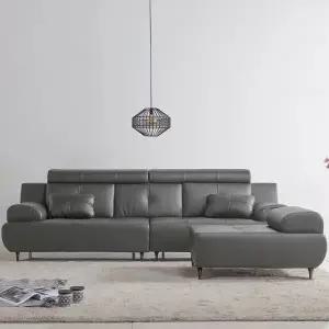 (수도권무료) 보루네오 엘리브 센트 4인용 라텍스 가죽 쇼파+카우치 스툴 ss004