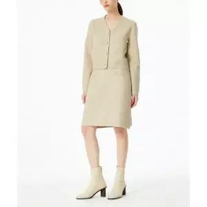 GCUT 스팽글 니트 밴딩 스커트_베이지_7254450302 394075