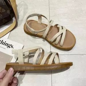 스트랩샌들 여성 3컬러 썸머 뮬 밴딩 플랫