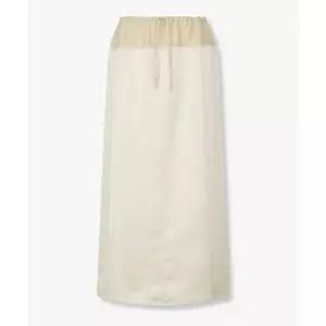 GCUT 배색 드로스트링 새틴 스커트_아이보리_7215335803 394119