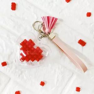 (TD) 하비블럭 하트 키링 만들기 - 10인세트/제작/공예/열쇠/DIY/선물용/재료/컬러/가방/장식/취미/고리