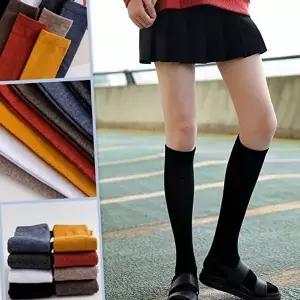 긴양말 학생 직장인 여성 패션 니삭스 교복 치마
