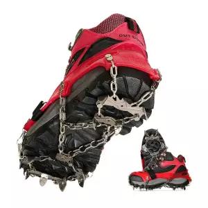 전문용 14포인트 아이젠 레드 230-245MM S사이즈등산 용아이젠 눈길 운동화 빙판길 스노우