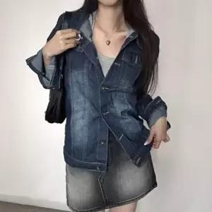 [라일리여성의류] Rly 코디 오버핏 청자켓 데님자켓 캐쥬얼자켓 데님 여