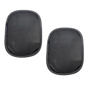 도가리 자동차 미니어처 정전기 접착 창문 그늘막, 2개의 PCS 자외선 차단, 안티 글레어 나일론 원사 미니 선 사계절용 윈드실드 액세서리, 대부분의 자동차용 그늘막(블랙)