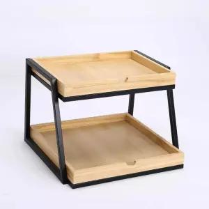 우드 트레이 빵진열 업소용 원목 디저트 빵 3단