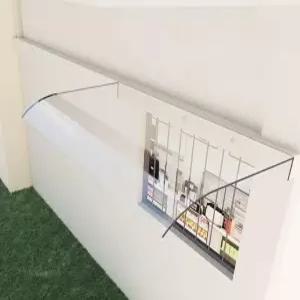 투명 캐노피 차양 비가림 빗물 입면 베이 알루미늄 차양막 현관 테라스 창문 어닝 입구