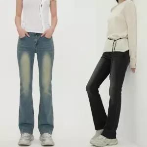 [라일리여성의류] Rly 여성 로우라이즈 워싱 스판 부츠컷 데님팬츠 JE