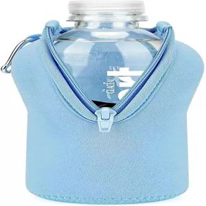 스마트워터 16.9/20Fl Oz 에비앙 잠금식 지퍼가 있는 단열 네오프렌 플라스틱 생수 커버와 호환되는