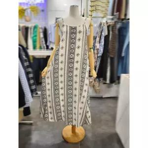 밸리걸 세이브존01 패턴 끈 롱원피스 622260