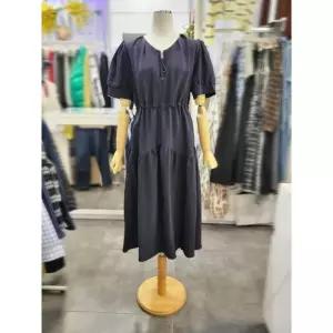 밸리걸 세이브존01 스트링 바스락 티어드 반팔 롱원피스 622800