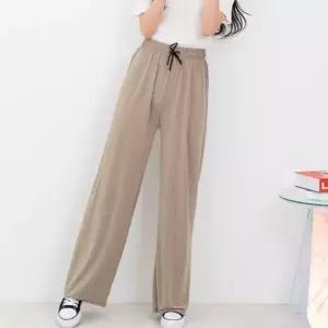 [라일리여성의류] Rly 여성 세로줄무늬 통바지 허리 고무줄 슬랙스 옆주