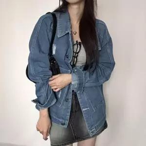 [라일리여성의류] Rly 자켓 봄 청자켓 데님자켓 캐쥬얼 코디 데님점퍼