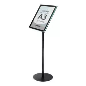 스탠드꽂이A3(검정) 4747POP 철제 POP거치대 메뉴 안내문 광고물 광고 게시 포스터 안내판 이동식