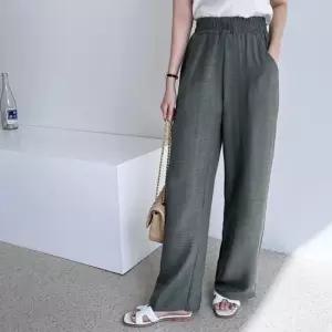 [라일리여성의류] Rly 하이웨스트 핀턱 밴드 슬랙스 여성 통바지 여름