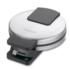 Cuisinart 와플 메이커, 1250W 라운드 클래식 와플 아이언, 5가지 설정 조절 가능한 브라우닝 컨트롤, WMR-