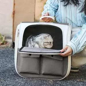 [반려] 반려동물 그레이 백팩 강아지백 이동가방 소형견