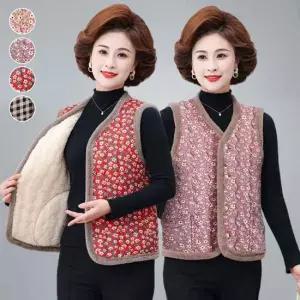 할머니 김장조끼 엄마 중년여성 방한 융털 누빔조끼