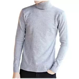 남자 폴라 니트티-그레이 목티 터틀넥