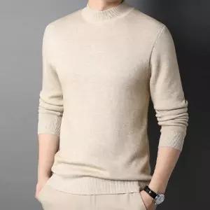 무지 긴팔 터틀넥 스웨터 남자 목폴라 니트