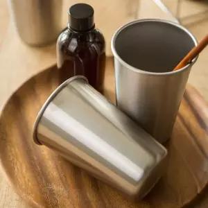 베이직 스테인레스 컵 470ml 스텐잔 물컵 음료 업소물 업소 업소용 물잔 스텐물 수잔 식당