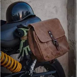 캔버스 오일 왁스 오토바이 클라이밍 블랙 바이크 사이드백