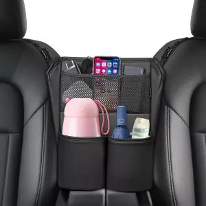 플로리치 자동차 정리함 시트 사이 보관함 가죽 지갑 홀더 콘솔 및 보관