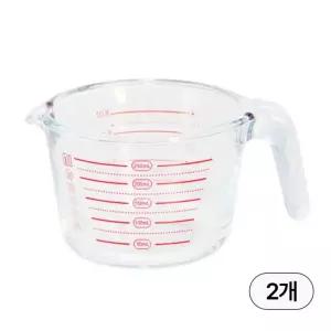 sh) 내열강화유리 다용도 계량컵 250ml-2개 눈금컵 유리계량컵 베이킹 비커