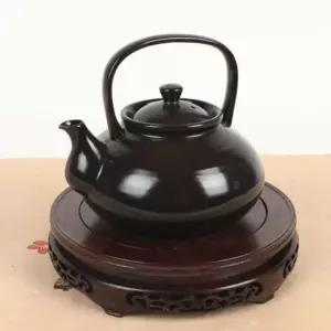 블랙 원형 내열주전자 1500ml 차주전자 도자기 다관 약탕기