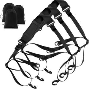 스쿠터 어깨끈 캠핑용 캐리어 스트랩 요가 매트 접이식 의자 3팩