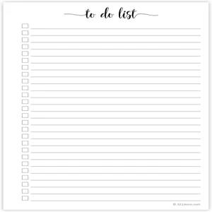 321 할 일 완료 플래너 리필 페이지용 메모장 미국산 50 장 5.5x8.5 계획 체크리스트 노트 왼쪽 구멍 펀치