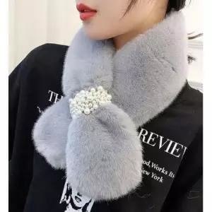 방한모 여자 데일리 부드러운 페이크퍼 털 머플러 목도리