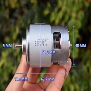 고속 파워 더블 볼 베어링 엔진 전기 정원 도구 톱 잔디 예초기 RS-887 모터 DC 36V-40V 18500RPM 48mm