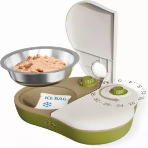 48시간 시간대의 습식 식품 냉장 디스펜서인 Plike 2Meal 자동 펫 피더 2개의 스 팩과 스테인리스 스틸