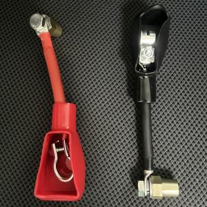 35 정사각형 자동차 배터리 포지티브 및 네거티브 연장 케이블 10cm 길이 수정 된 파일 헤드 트럭 전원 코