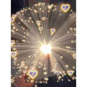 하트 램프 불빛 무드등 은하수 아이방 분위기 장식용 USB 감지 불멍 따뜻한빛