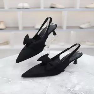 [블리아르]리본장식 스웨이드 슬링백 힐 구두 6cm BLMD500271_GN