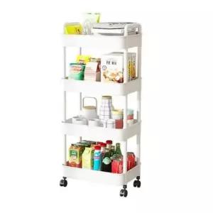 [생활] 선반 수납 바퀴달린 거실 사무실 트롤리 4단이동식