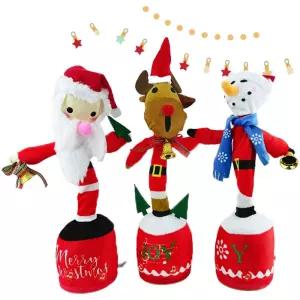 춤추는 크리스마스 인형 3종 34cm 랜덤 댄싱 댄스 선물용 어린이 산타 루돌프 눈사람