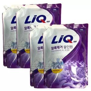 리큐 얼룩제거 올인원 드럼용 리필 2.1L 4개