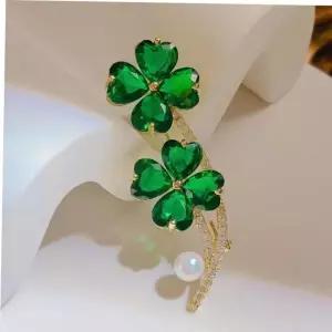브로치핀 트윈 클로비 브로치 패션 액세서리 옷핀