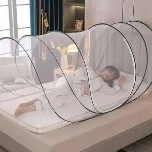 접이식 모기장 텐트형 바닥 휴대용 원터치 모기장 싱글 침대 그늘막