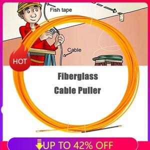 4mm 유리 섬유 와이어 케이블 풀러 피쉬 테이프 릴 도관 덕트 로더 당기는 가이드 장치 5/10/15/20/25/30M
